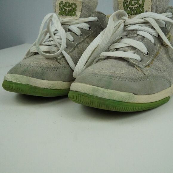 Simple Eco Sneaks Canvas Low-Top Sneakers Grey Green Size US 6.5 - Picture 10 of 15